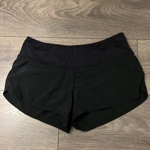Black Lululemon running shorts